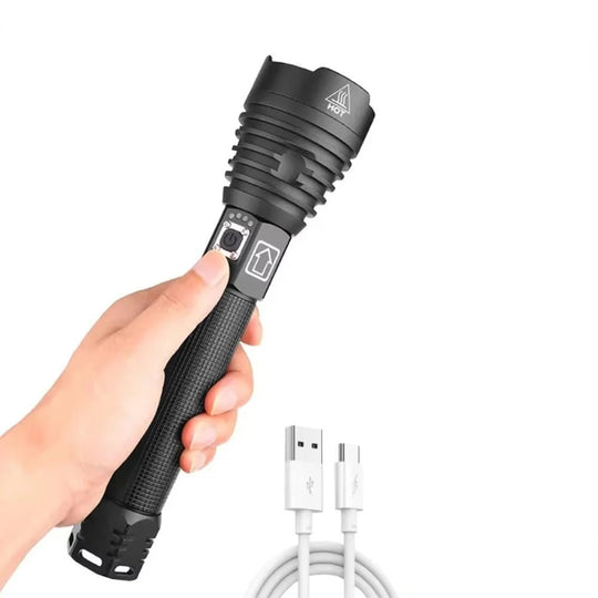 Flashlight with Adjustable Beam and USB Rechargeable
