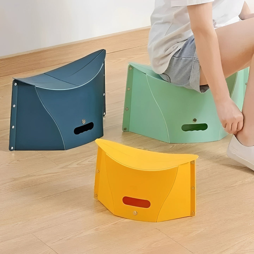 Folding Step Stool with Carry Handle and Compact Design