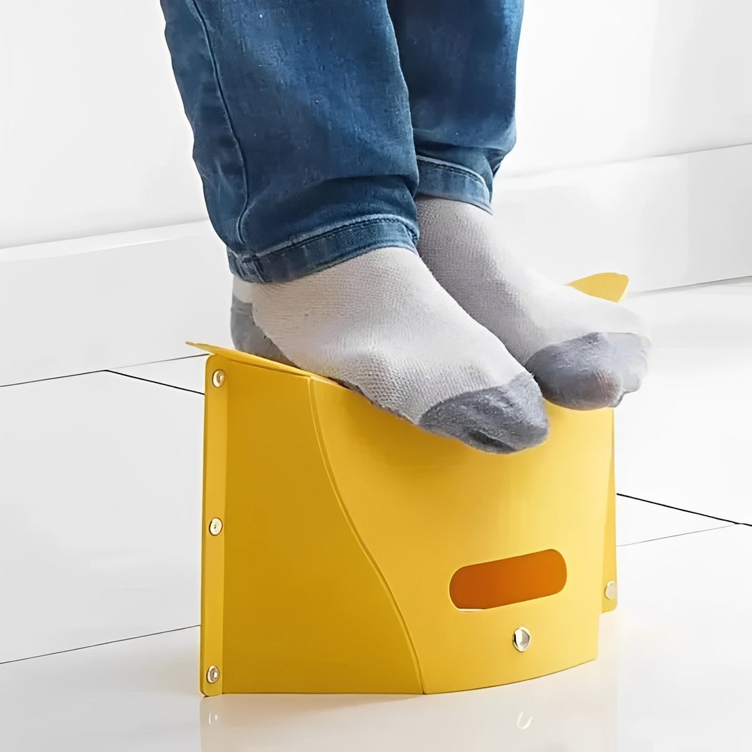 Folding Step Stool with Carry Handle and Compact Design