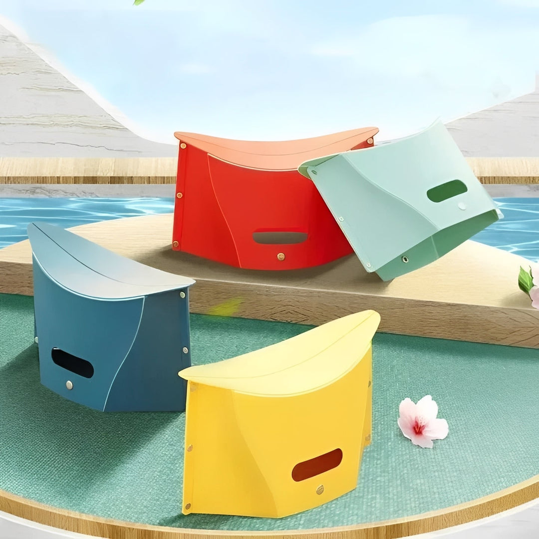 Folding Step Stool with Carry Handle and Compact Design