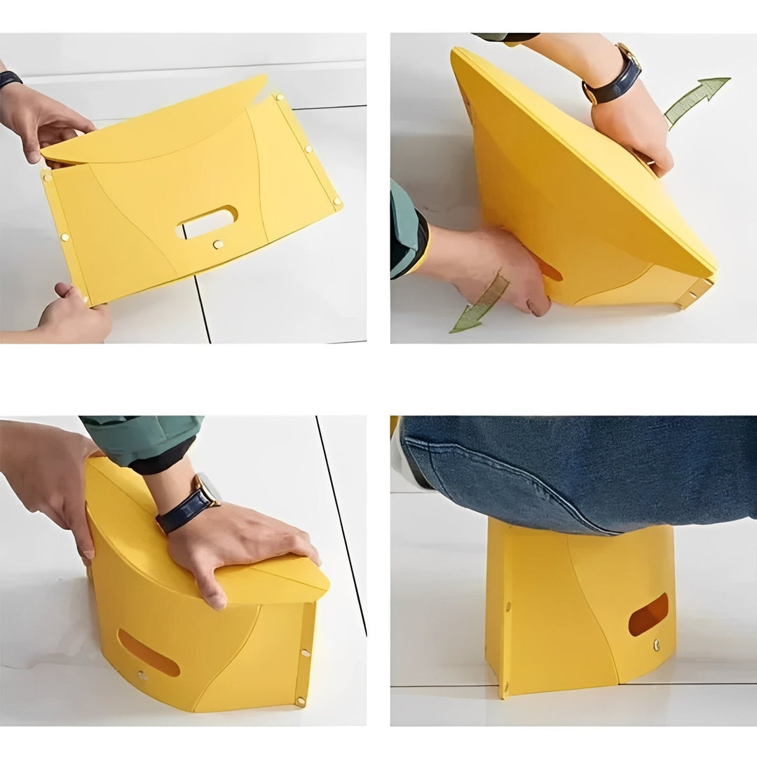 Folding Step Stool with Carry Handle and Compact Design