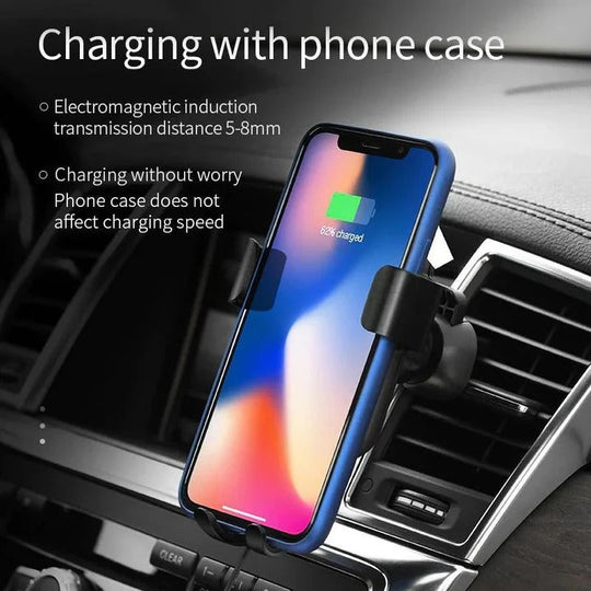 Car Phone Charger with Cordless Design and Locking Arms