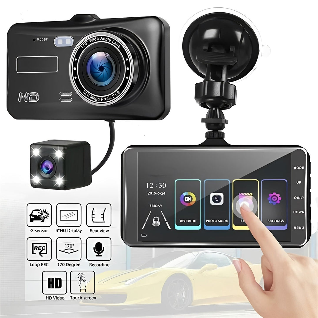 Dash Camera with 1080P Recording and Dual Lens