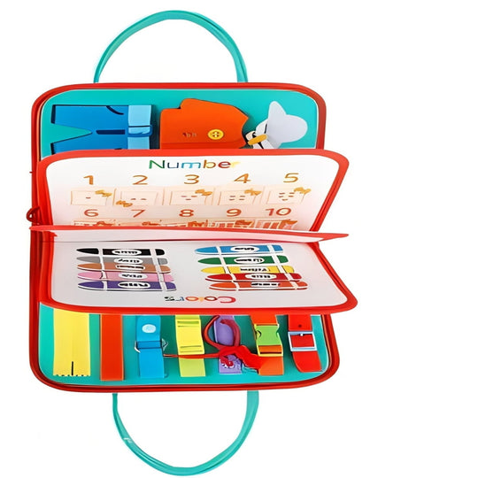 Activity Board with Textures and Interactive Parts