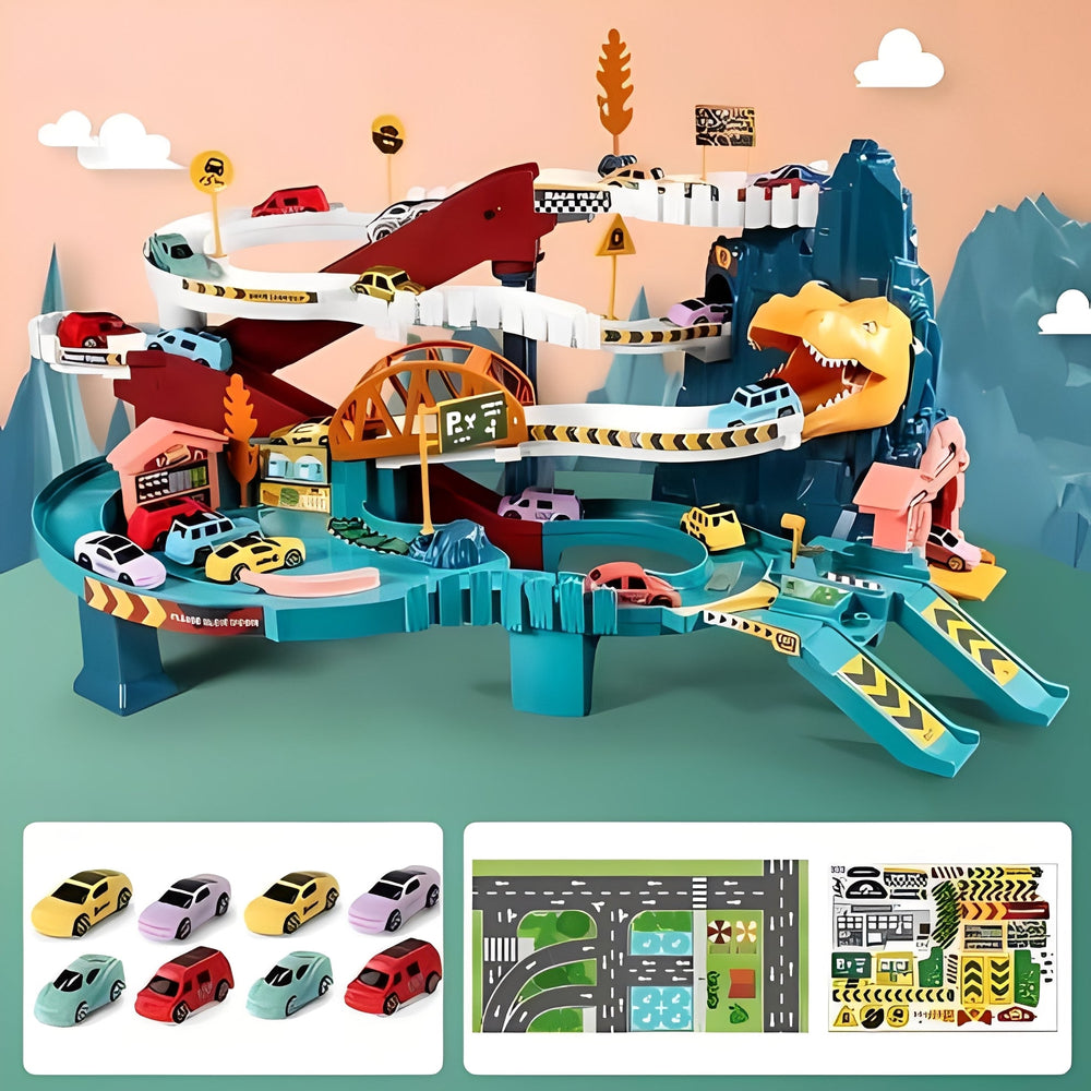 Dinosaur Race Track with Flexible Path Design and Adventure Circuit