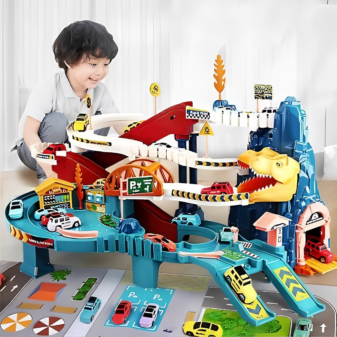 Dinosaur Race Track with Flexible Path Design and Adventure Circuit