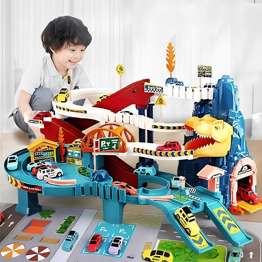 Dinosaur Race Track with Flexible Path Design and Adventure Circuit