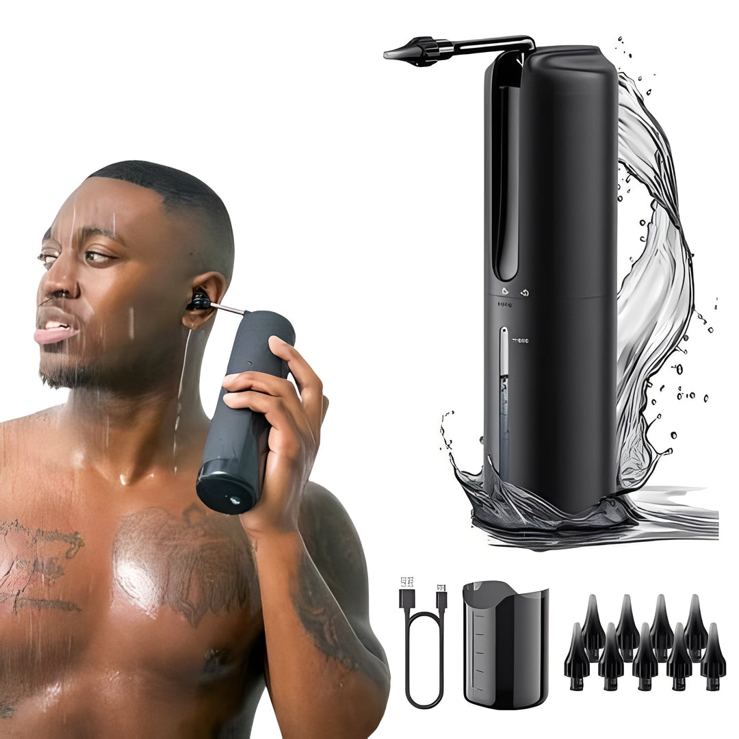 Ear Cleaning Device with Water-Based Rinsing and USB Rechargeable Battery