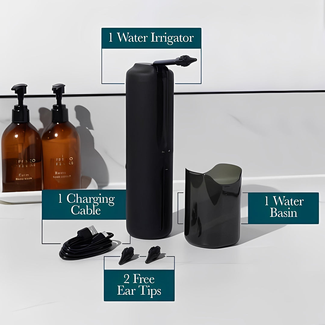 Ear Cleaning Device with Water-Based Rinsing and USB Rechargeable Battery