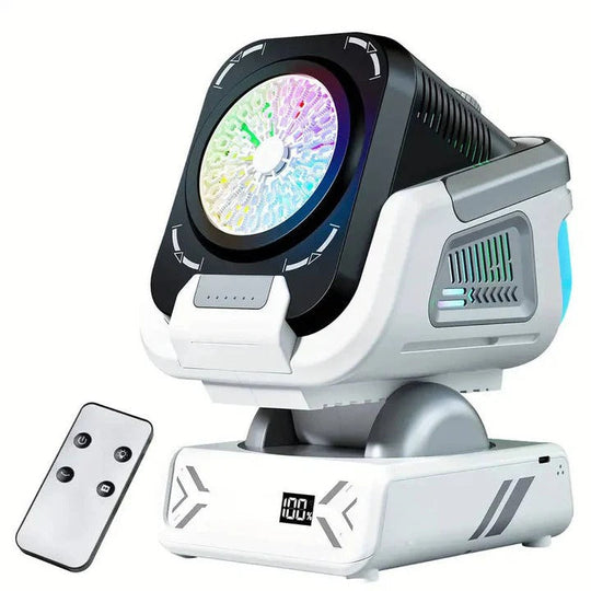 Bubble Machine with LED Lights and Rotating Base