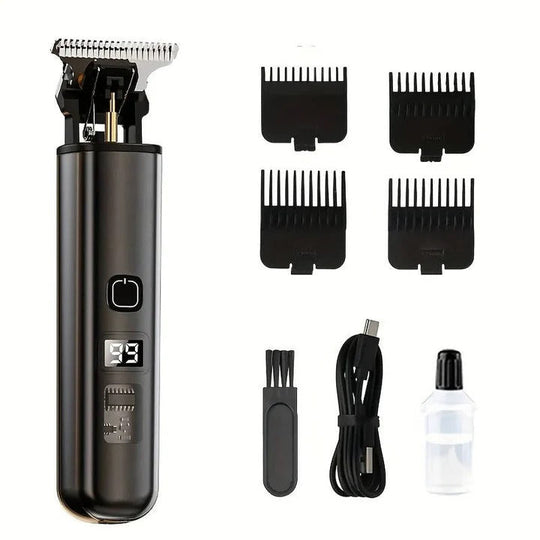Hair Trimmer with Rechargeable Battery and LED Light