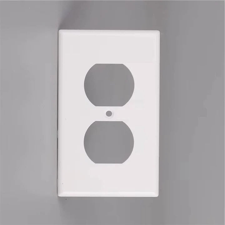 Wall Plate with Built-In LED Light and Night Light
