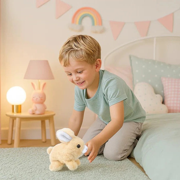 Bunny Plush Toy with Sound and Motion Effects