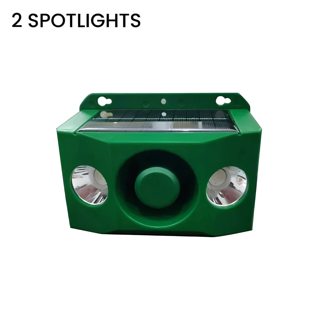 Animal Repellent with Solar Power and Warning Light