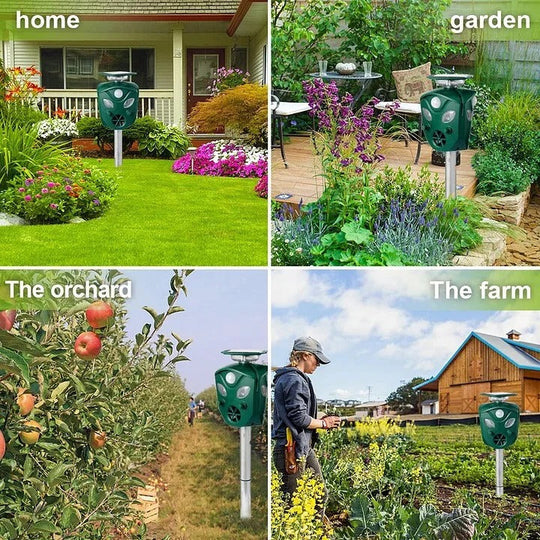 Animal Repeller with Solar Power and 360-Degree Coverage