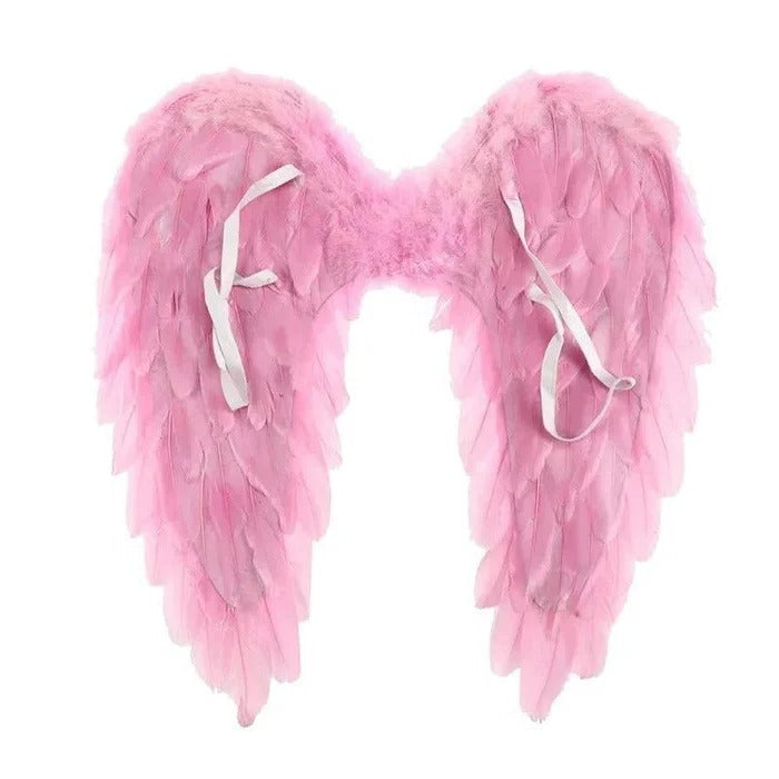 Costume Wings with Foldable Design and Feather Detail