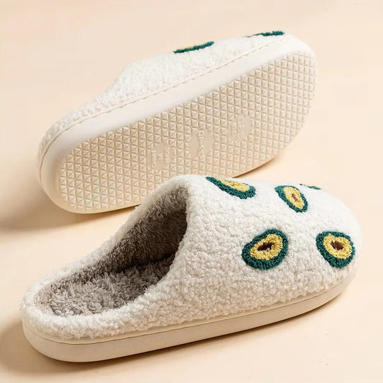 Cotton Slippers with Fruit Design and Non-Slip Sole