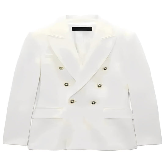 Blazer with Long Sleeves and V Neck Design