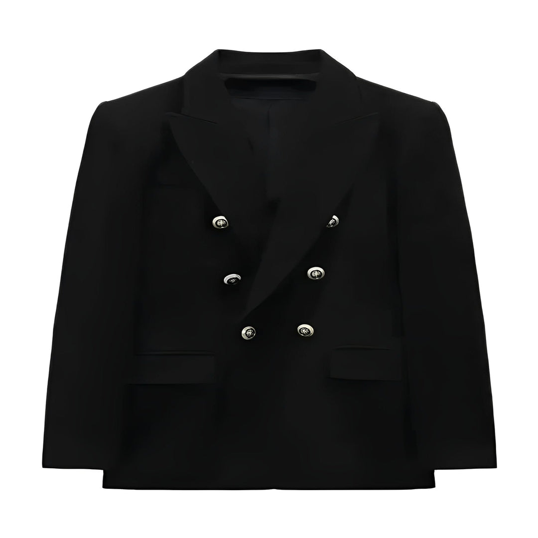 Blazer with Long Sleeves and V Neck Design