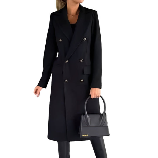 Winter Coat with Double Breasted Style and Slim Fit