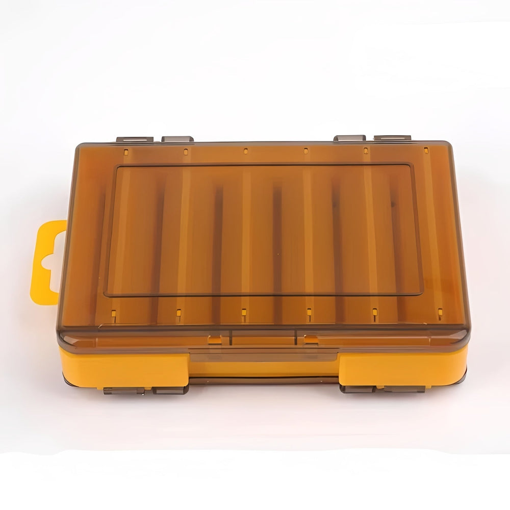 Fishing Tackle Box with Double-Sided Storage and Compartments