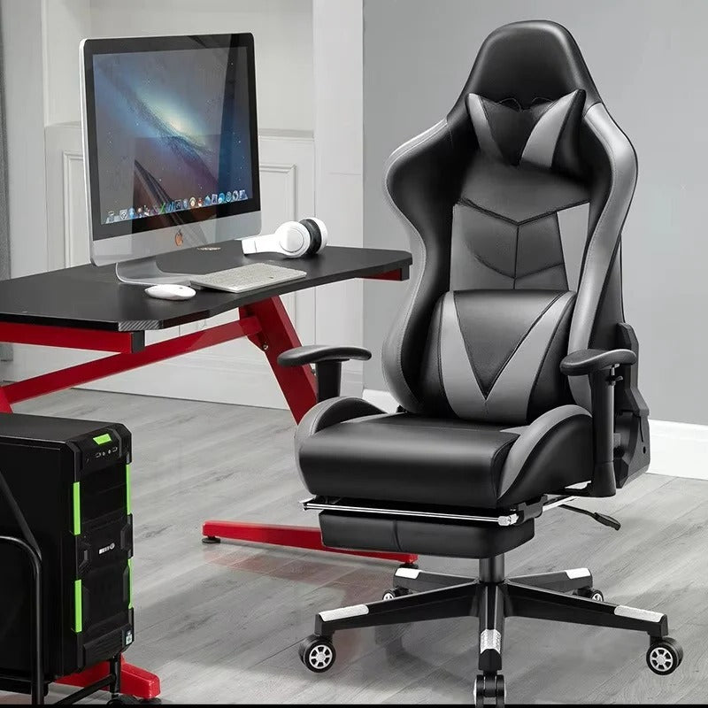 Gaming Chair with 180-Degree Recline and Adjustable Armrests