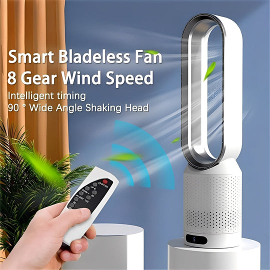 Bladeless Fan with Remote Control and Portable Design