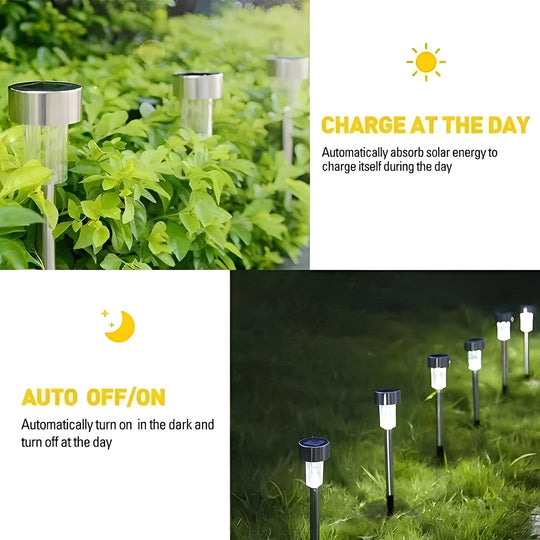 Garden Lights with Solar Power and LED Design