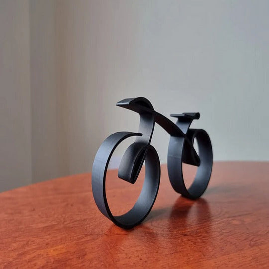 Bicycle Sculpture with Wire Frame Design and Desk Display