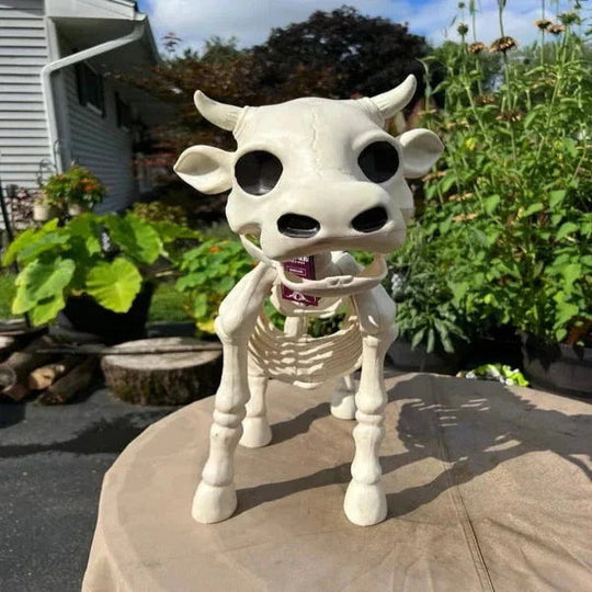 Halloween Decor with Cow Skeleton and Horse Skeleton