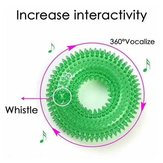 Dog Chew Toy with Squeaker and Durable Rubber