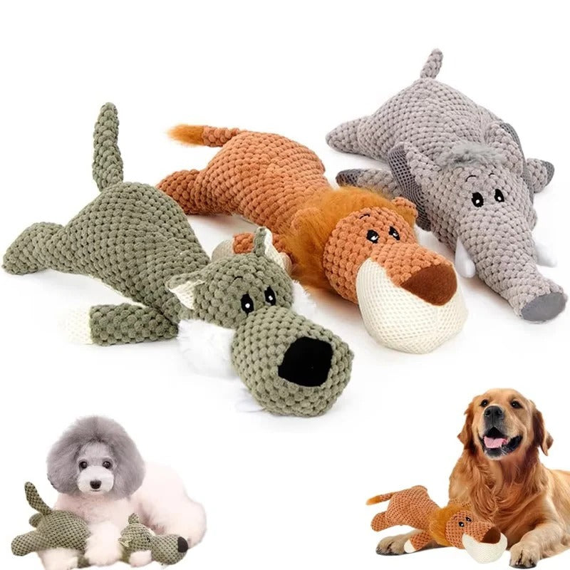 Dog Toy with Squeaker and Soft Plush Material