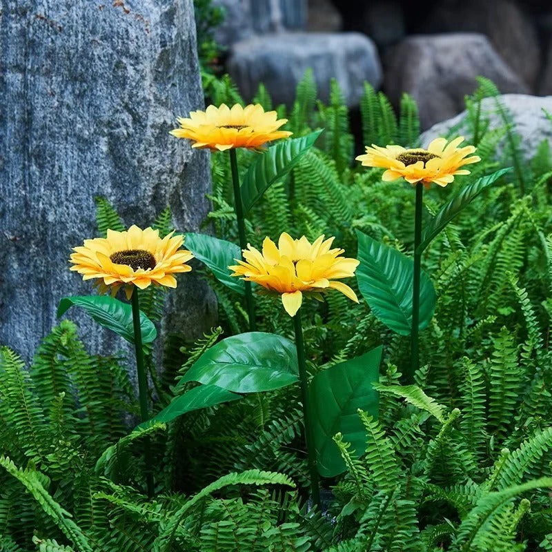 Garden Stake Lights with Solar Power and LED Design
