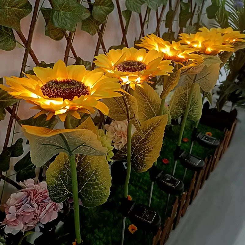 Garden Stake Lights with Solar Power and LED Design