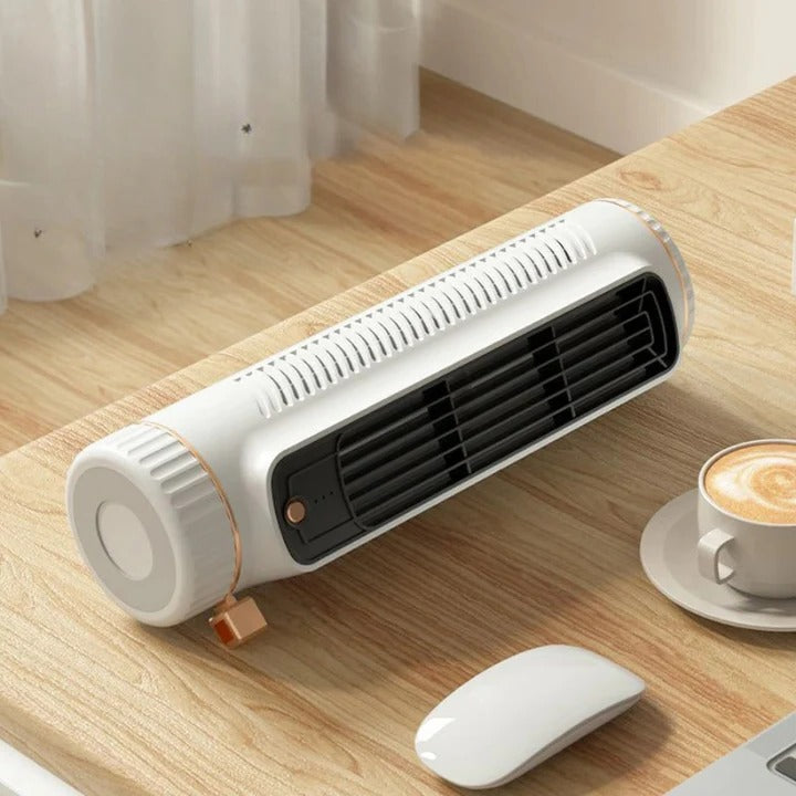 Tower Fan with Bladeless Design and Portable Convenience
