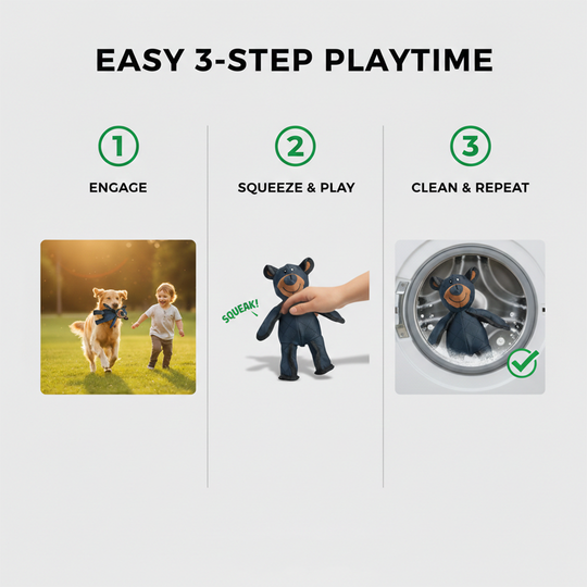 Dog Toy with Chew Resistance and Bear Design