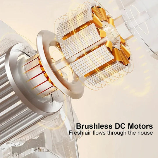 Tower Fan with Bladeless Design and Portable Convenience