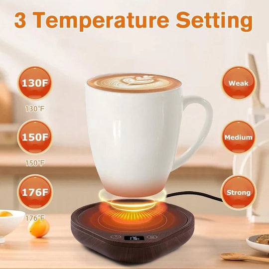 Coffee Mug Warmer Set with Ceramic Mug and Heat Control