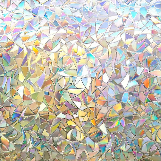 Window Film with Rainbow Design and Static Cling