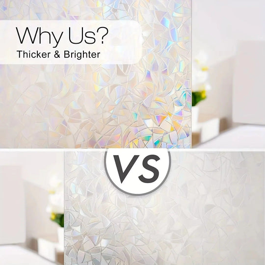 Window Film with Rainbow Design and Static Cling