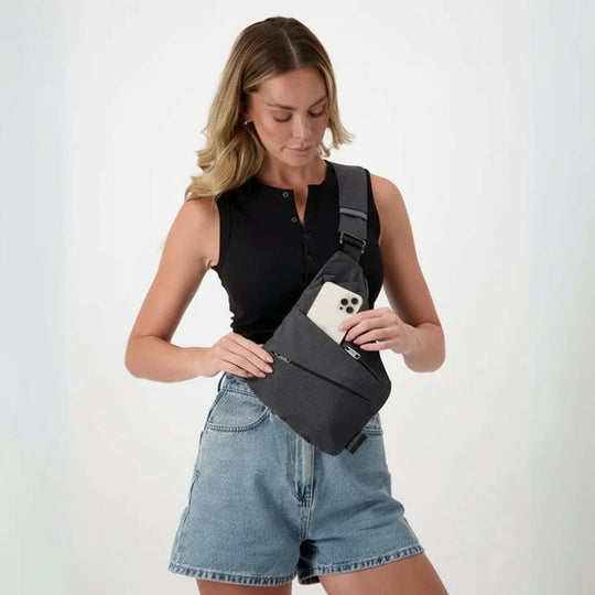 Crossbody Bag with Hidden Zipper and Secure Closure