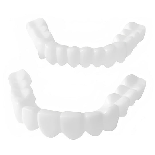 Cosmetic Tooth Covers with Snap-On Design and 2-Piece Set