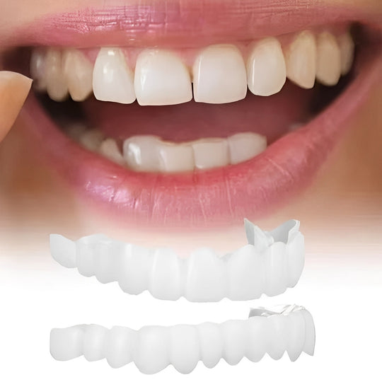 Cosmetic Tooth Covers with Snap-On Design and 2-Piece Set