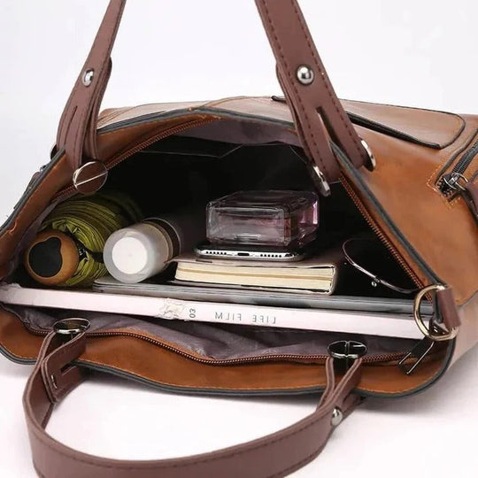 Leather Handbag with Classic Style and Minimalist Design