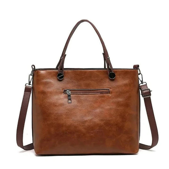 Leather Handbag with Classic Style and Minimalist Design