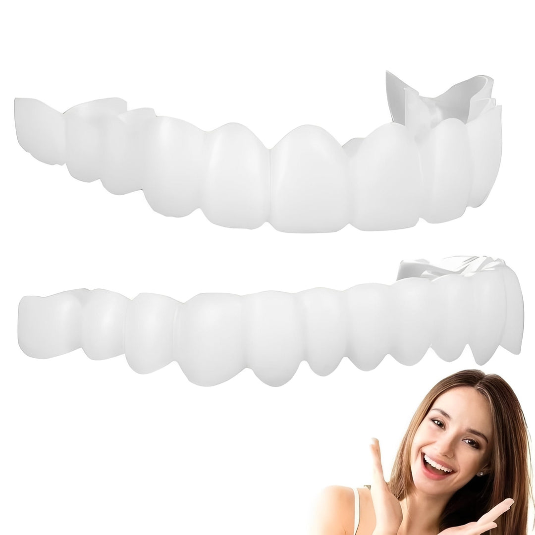 Cosmetic Tooth Covers with Snap-On Design and 2-Piece Set