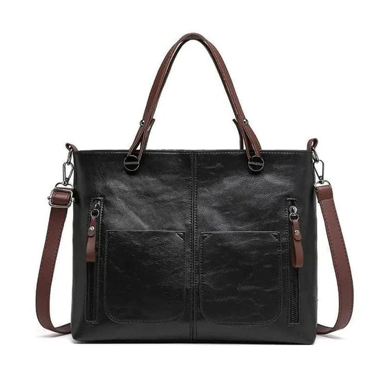 Leather Handbag with Classic Style and Minimalist Design