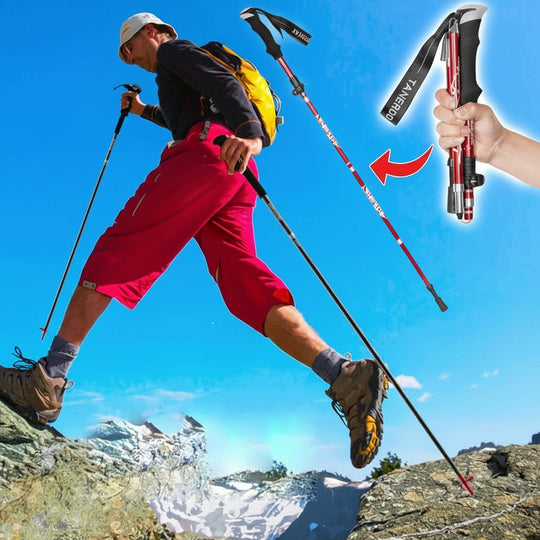 Hiking Poles with Foldable Design and Adjustable Height