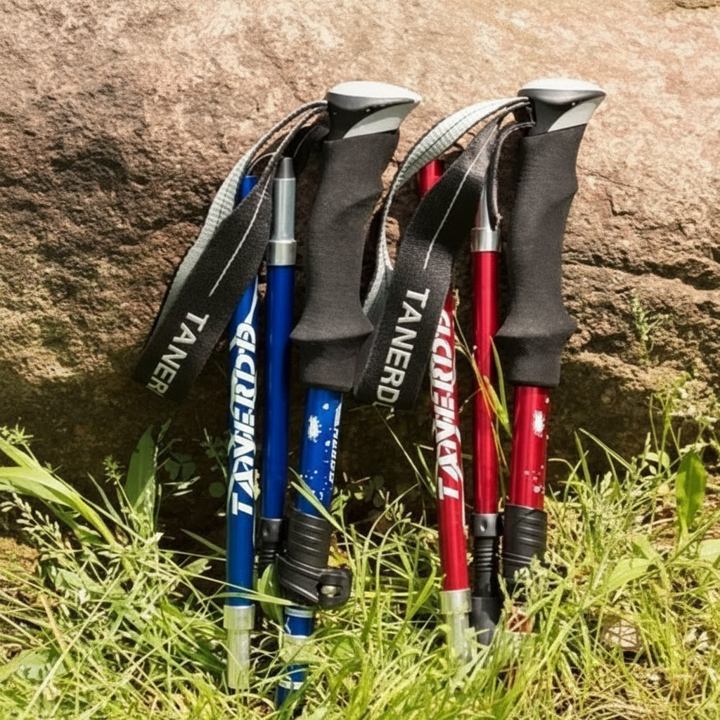 Hiking Poles with Foldable Design and Adjustable Height