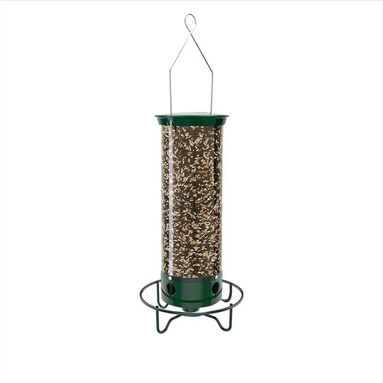Bird Feeder with Window Mount and Weight-Activated Perch